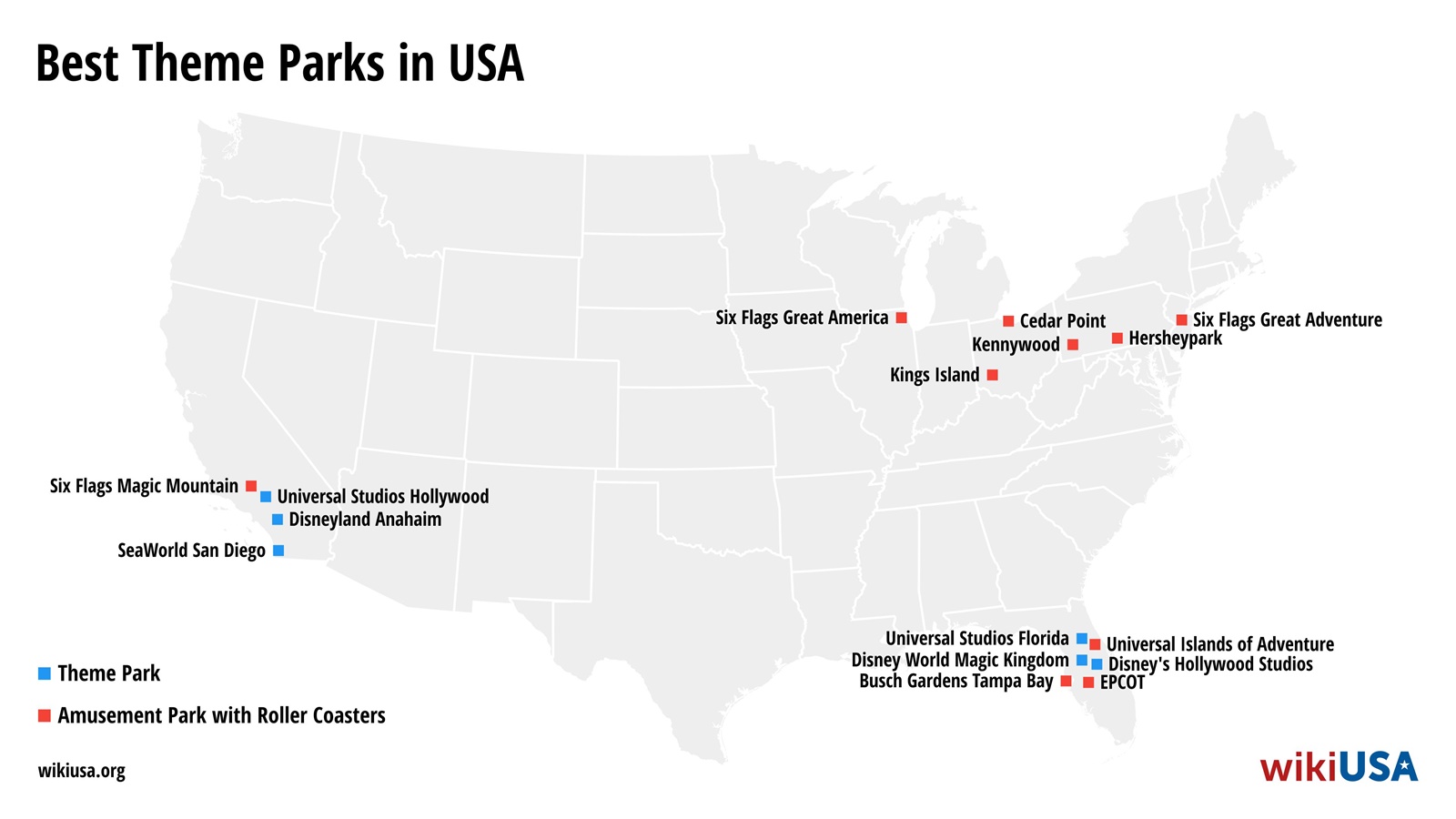 8 Best Theme Parks in the USA With Roller Coasters